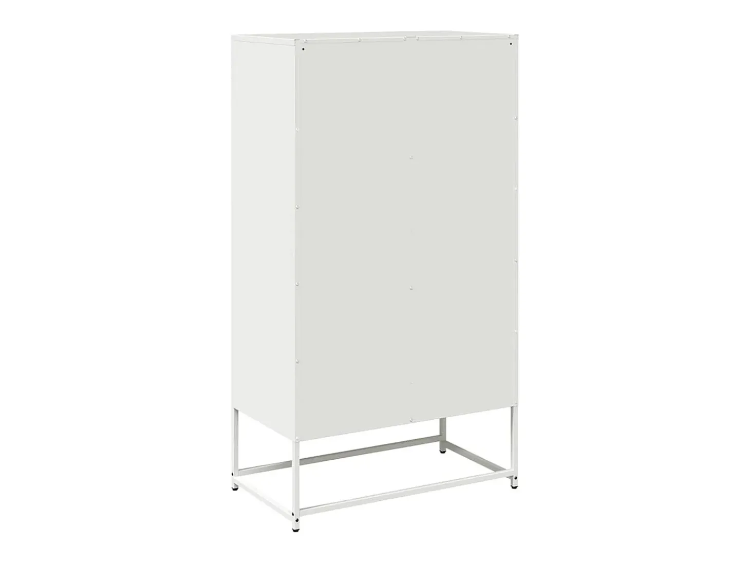 Aparador de acero blanco 68x39x123 cm