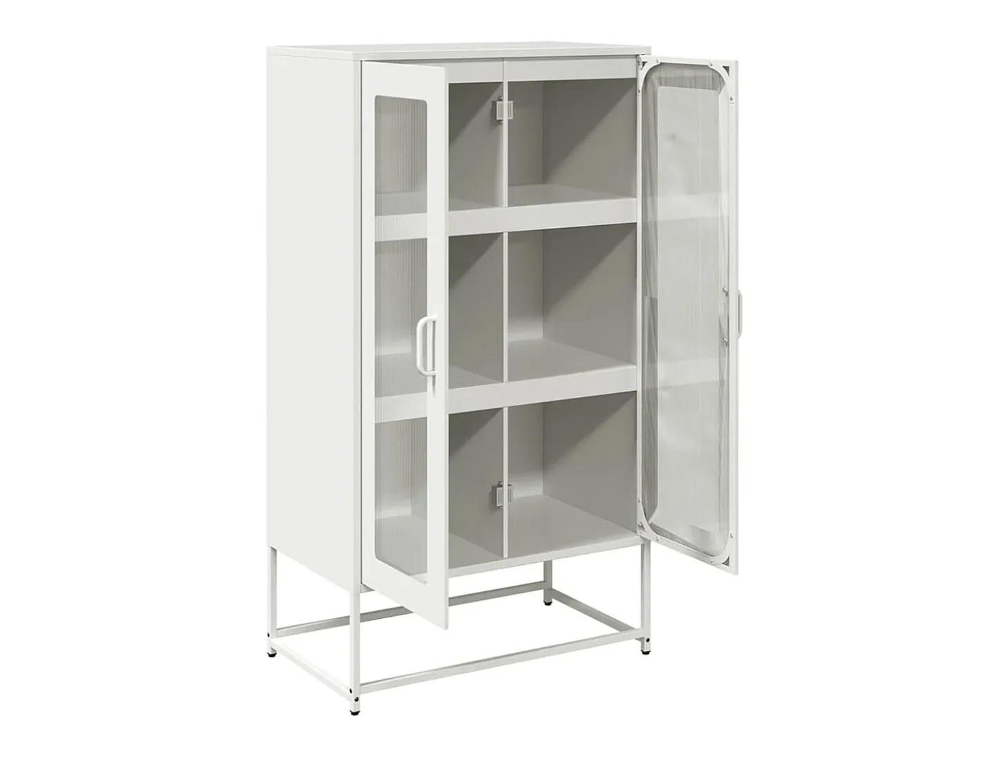 Aparador de acero blanco 68x39x123 cm