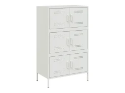 Aparador de acero blanco 68x39x113 cm