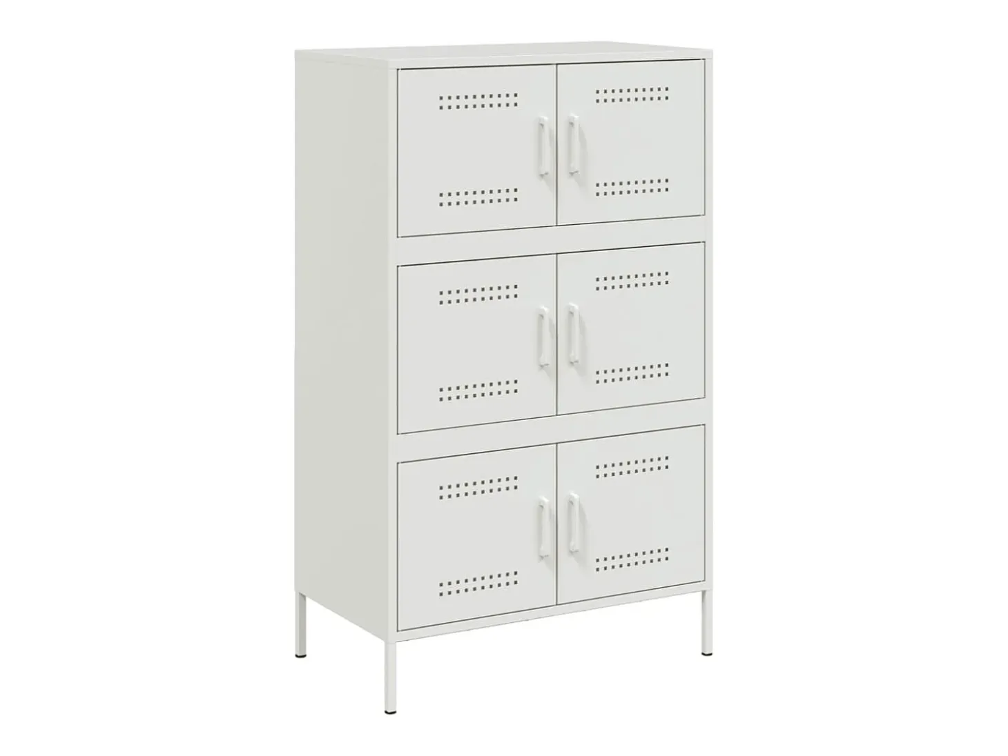 Aparador de acero blanco 68x39x113 cm