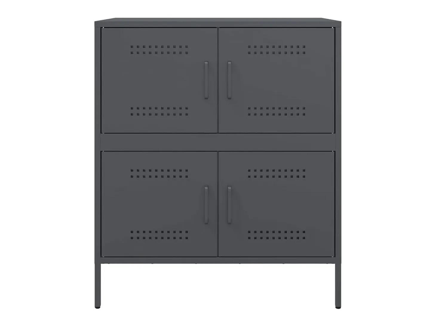 Aparador de acero gris antracita 68x39x79 cm