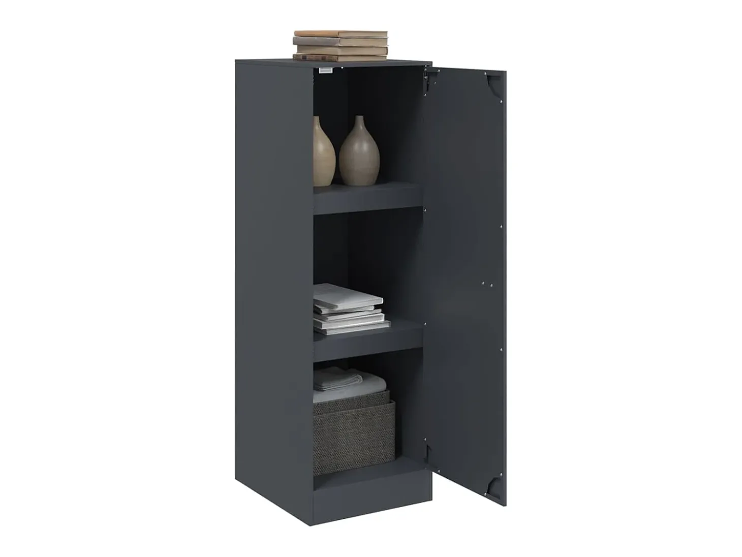 Aparador de acero gris antracita 34,5x39x107 cm ES779205