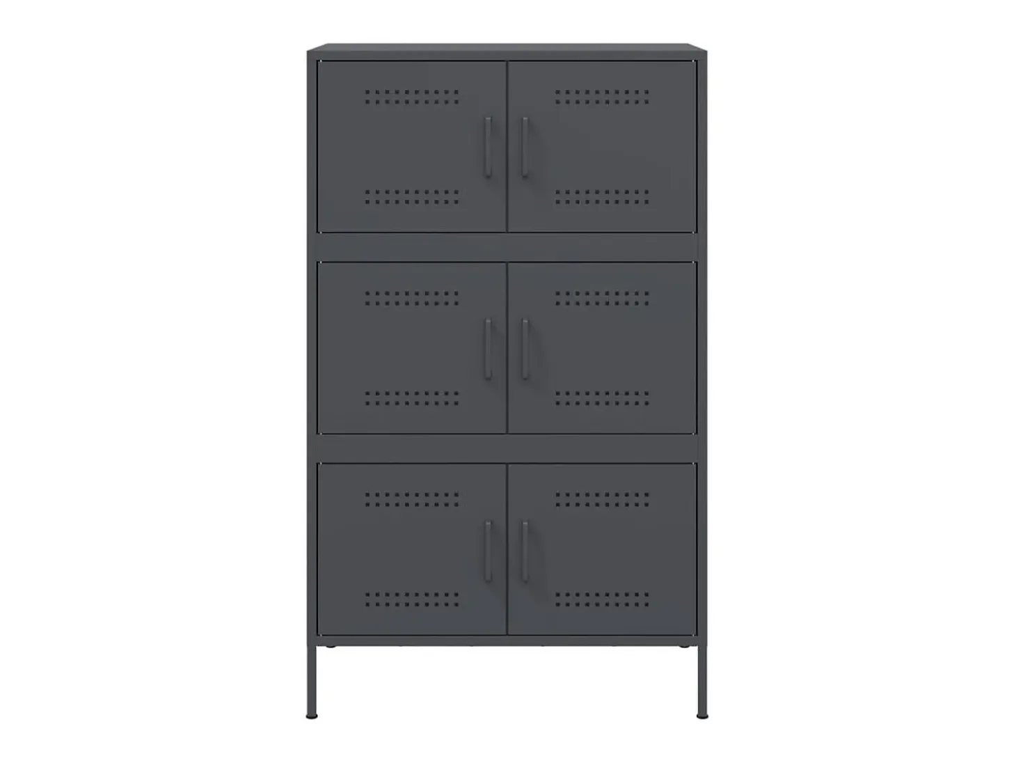 Aparador de acero gris antracita 68x39x113 cm
