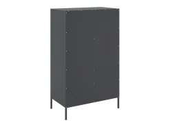 Aparador de acero gris antracita 68x39x113 cm