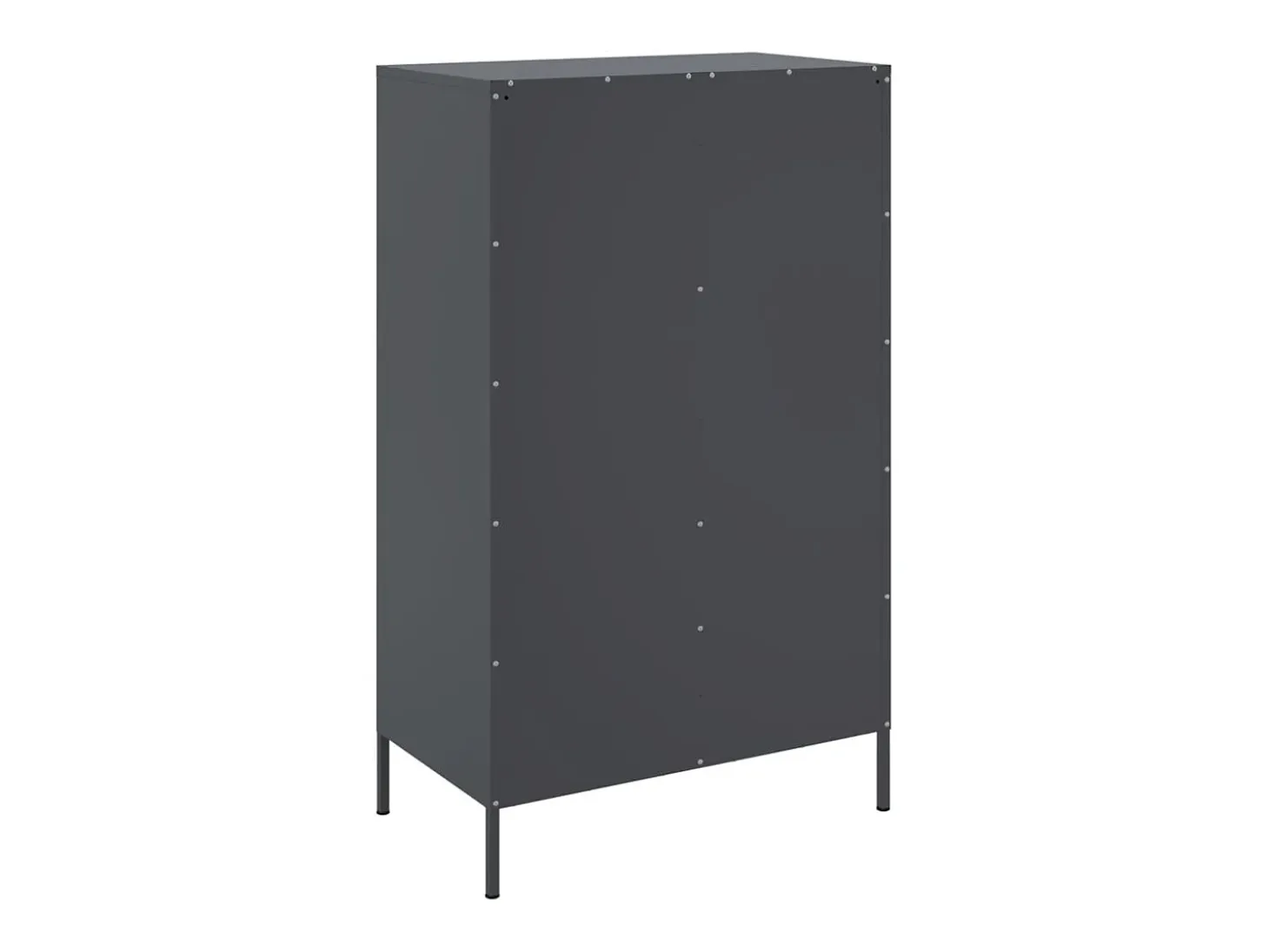 Aparador de acero gris antracita 68x39x113 cm