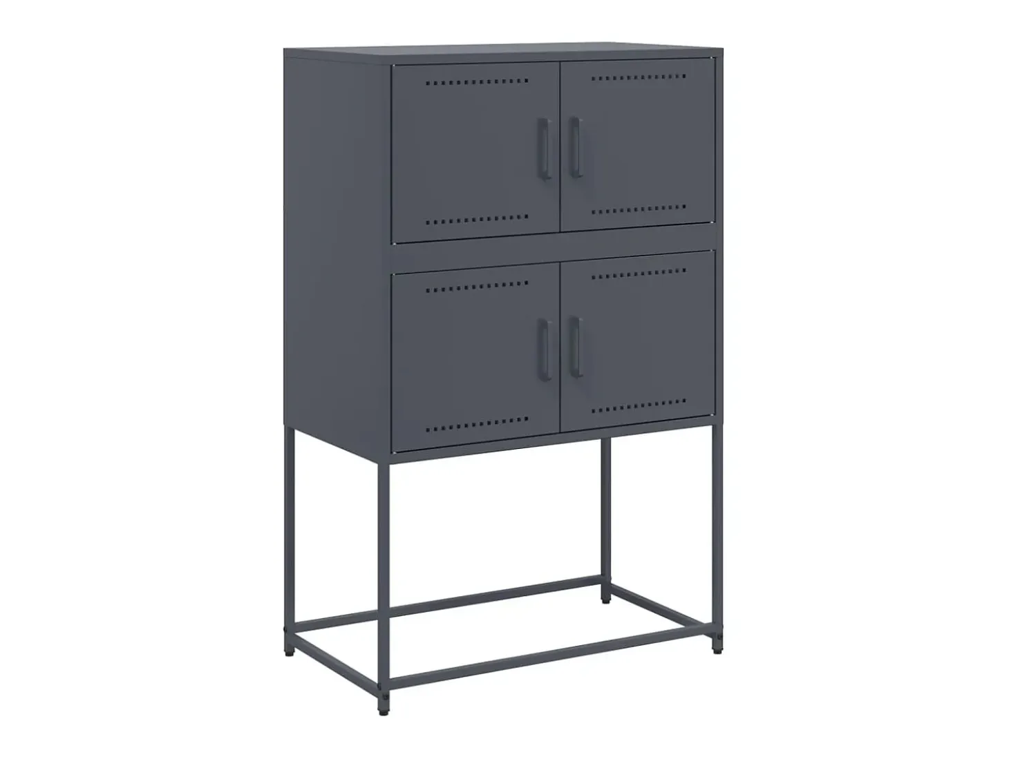Aparador de acero gris antracita 68,5x38,5x107 cm