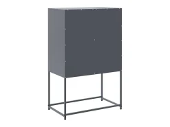 Aparador de acero gris antracita 68,5x38,5x107 cm