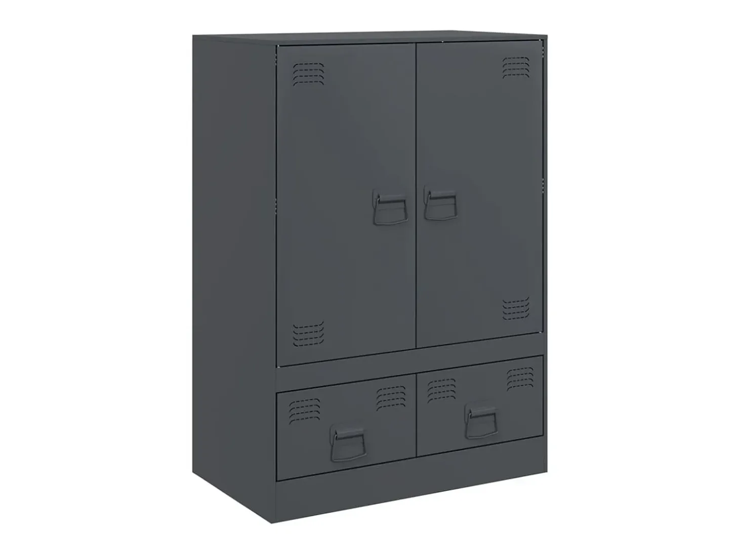 Aparador de acero gris antracita 67x39x95 cm ES224043