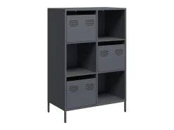 Aparador de acero gris antracita 68x39x103,5 cm