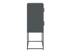 Aparador de acero gris antracita 68x39x107 cm