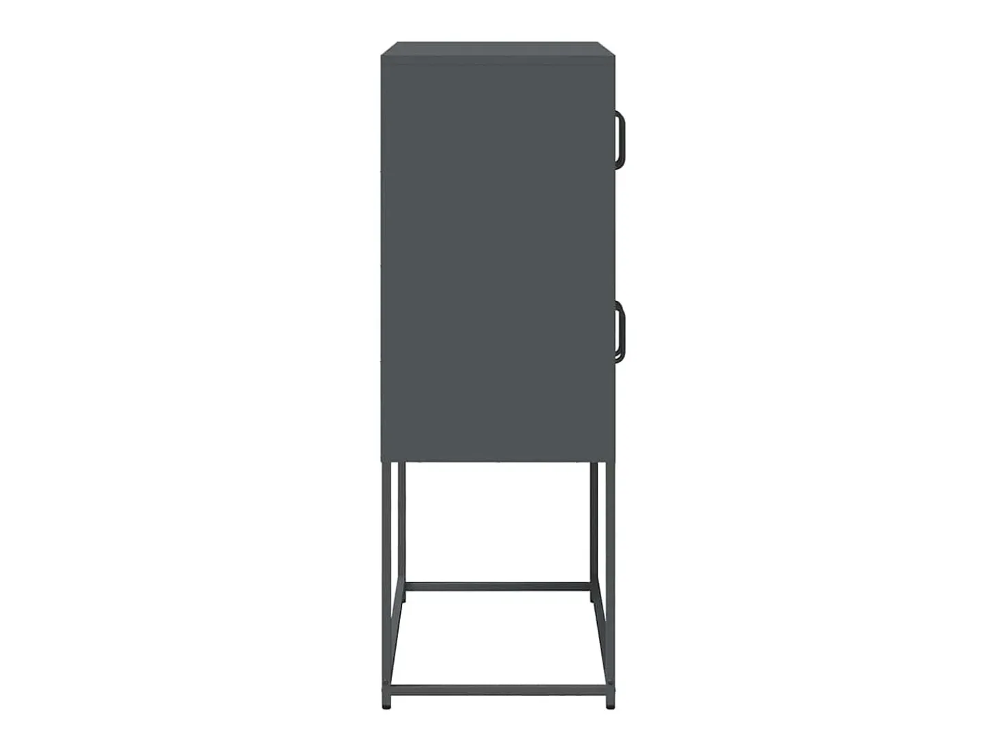 Aparador de acero gris antracita 68x39x107 cm