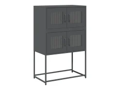 Aparador de acero gris antracita 68x39x107 cm