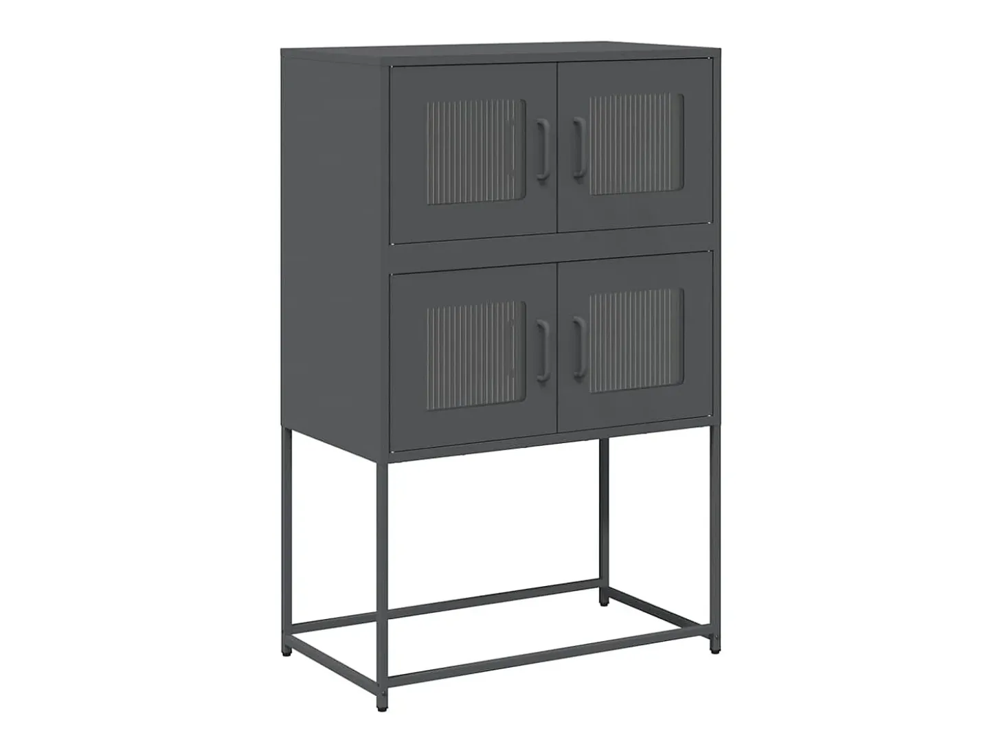 Aparador de acero gris antracita 68x39x107 cm