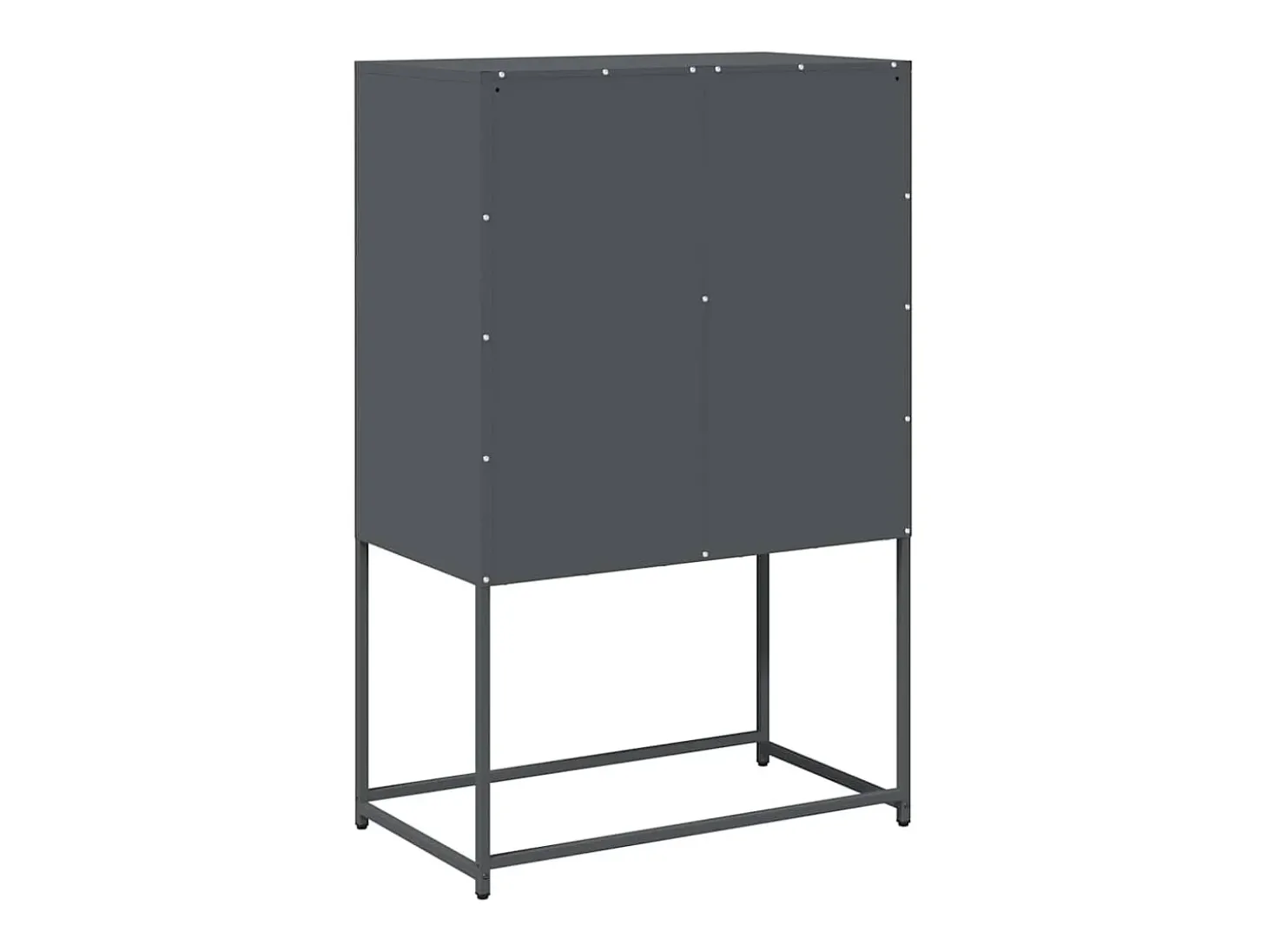 Aparador de acero gris antracita 68x39x107 cm