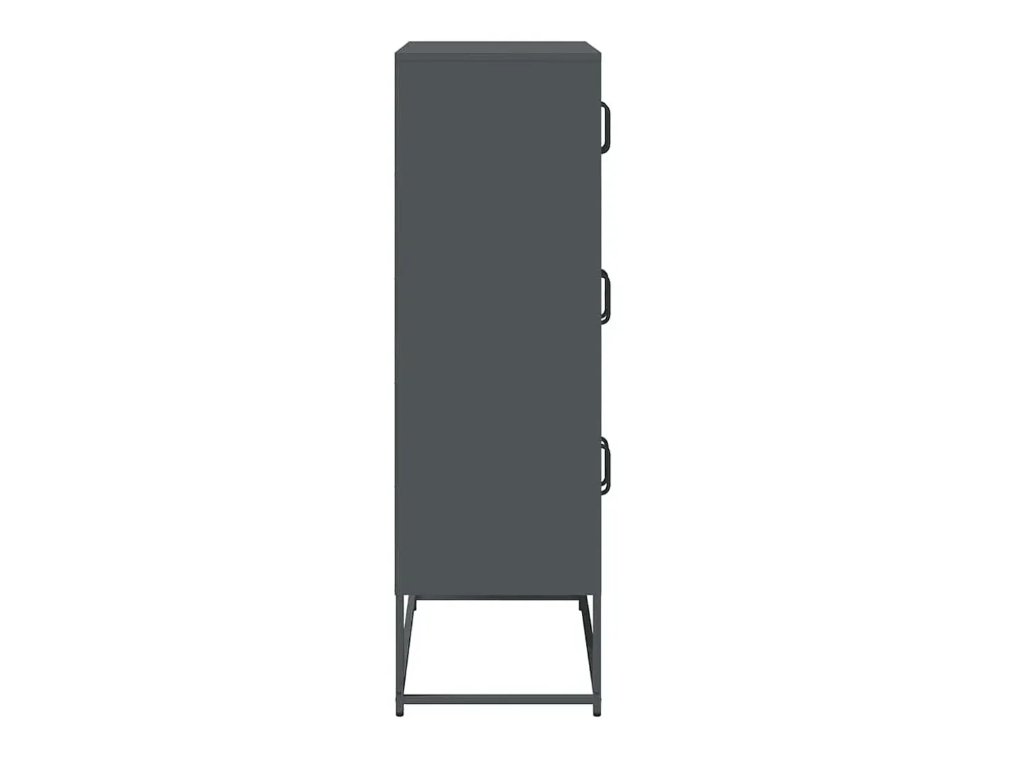 Aparador de acero gris antracita 68x39x123 cm