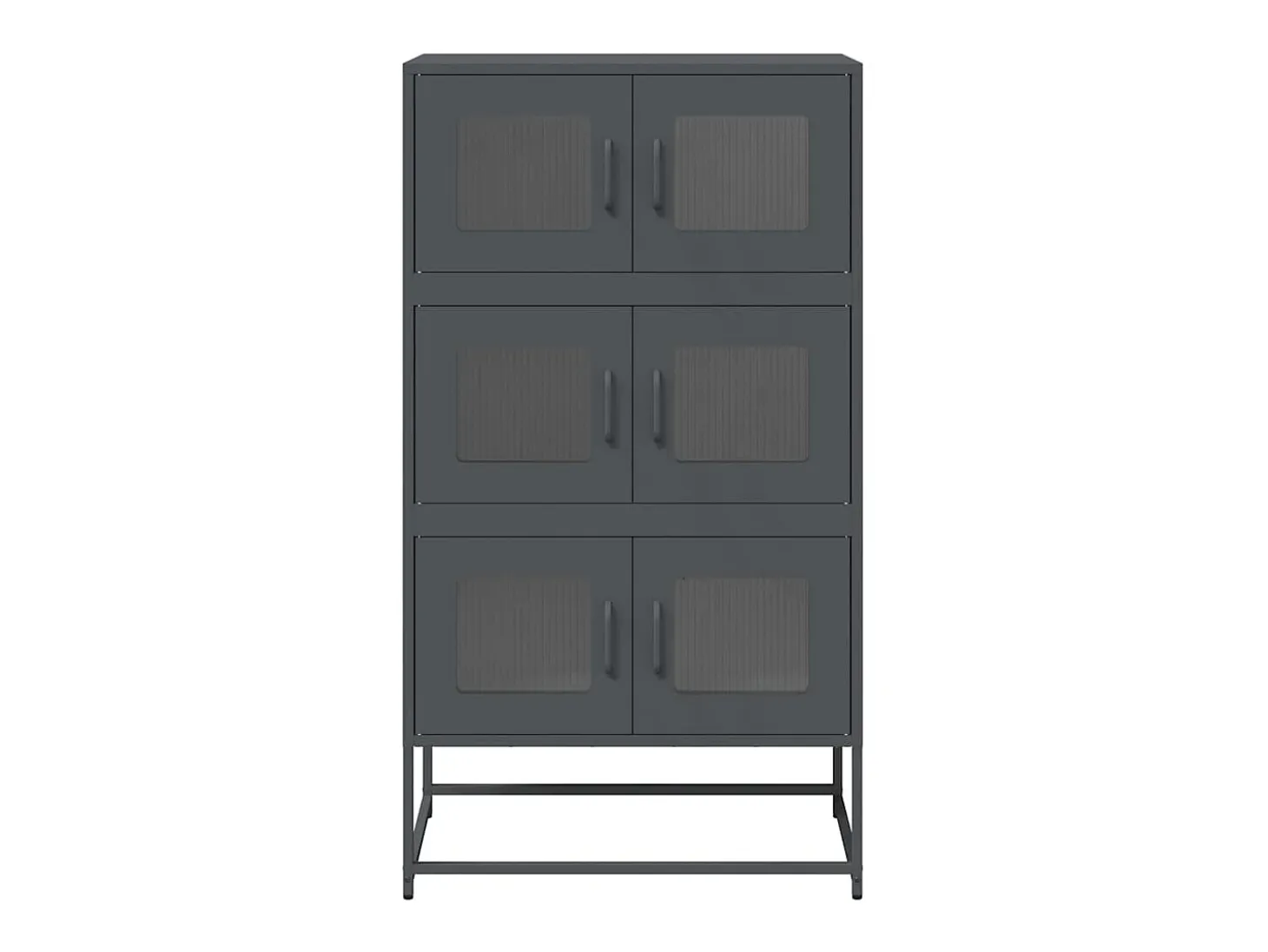 Aparador de acero gris antracita 68x39x123 cm
