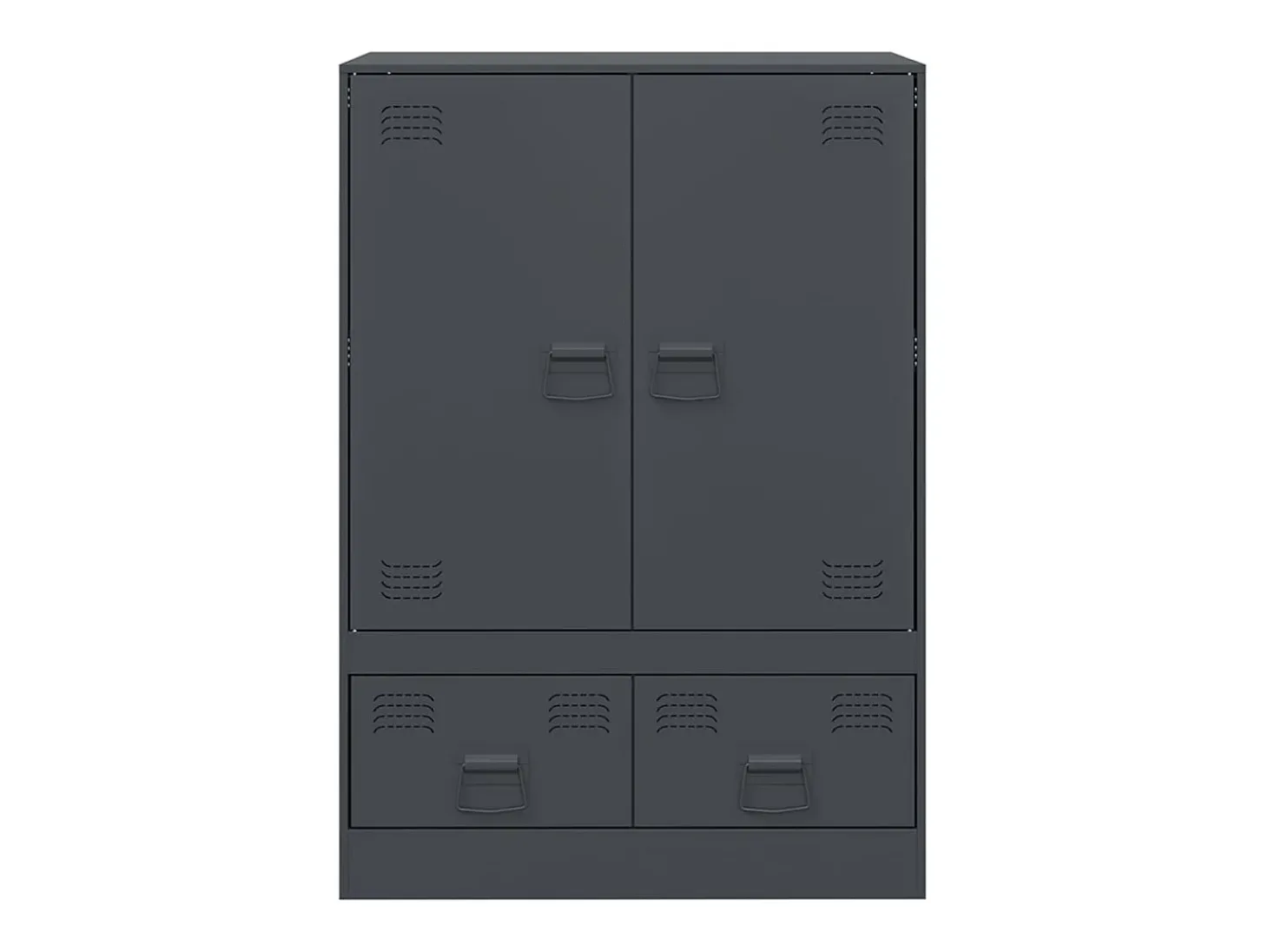 Aparador de acero gris antracita 67x39x95 cm