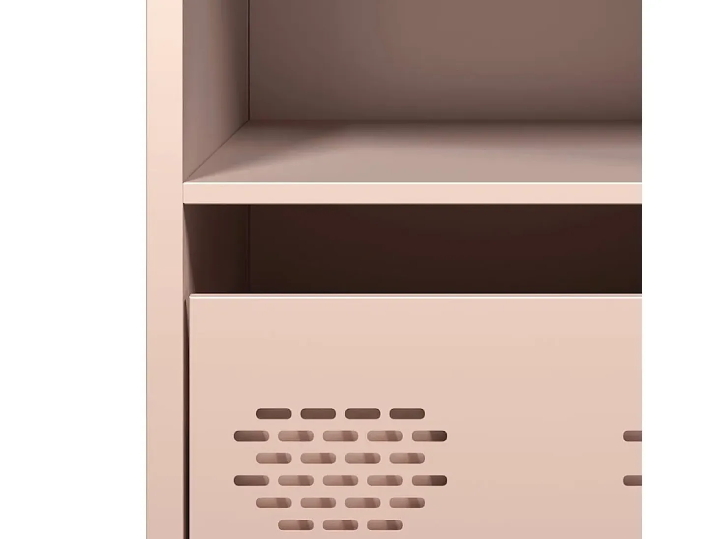 Aparador de acero laminado en frío rosa 68x39x73,5 cm