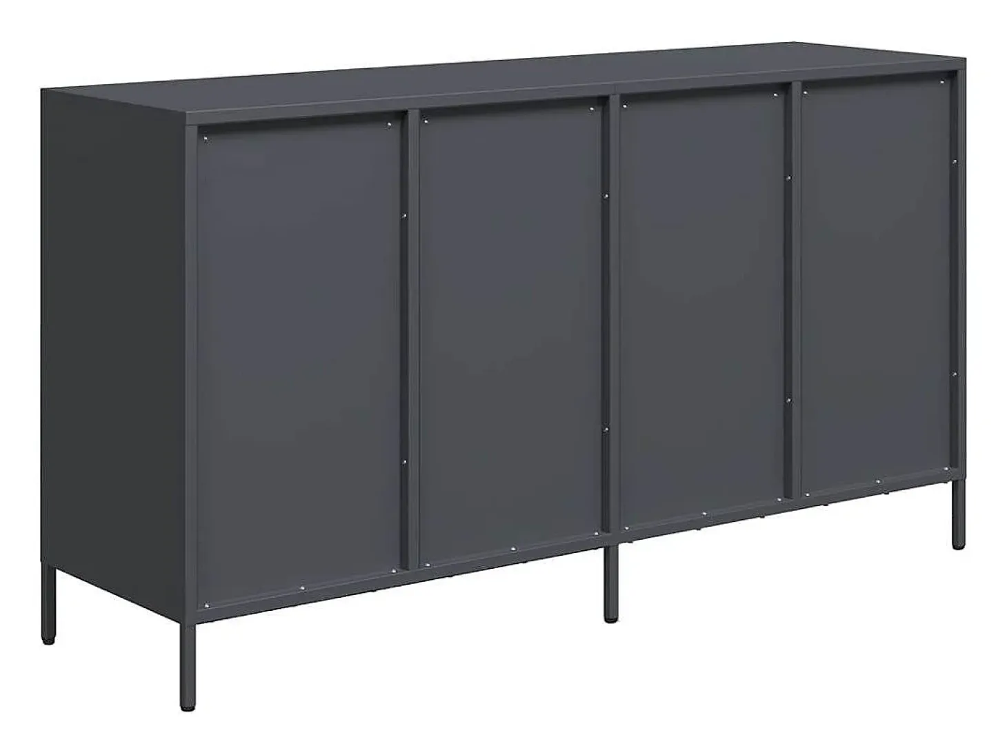 Aparador de acero laminado en frío antracita 135x39x73,5 cm