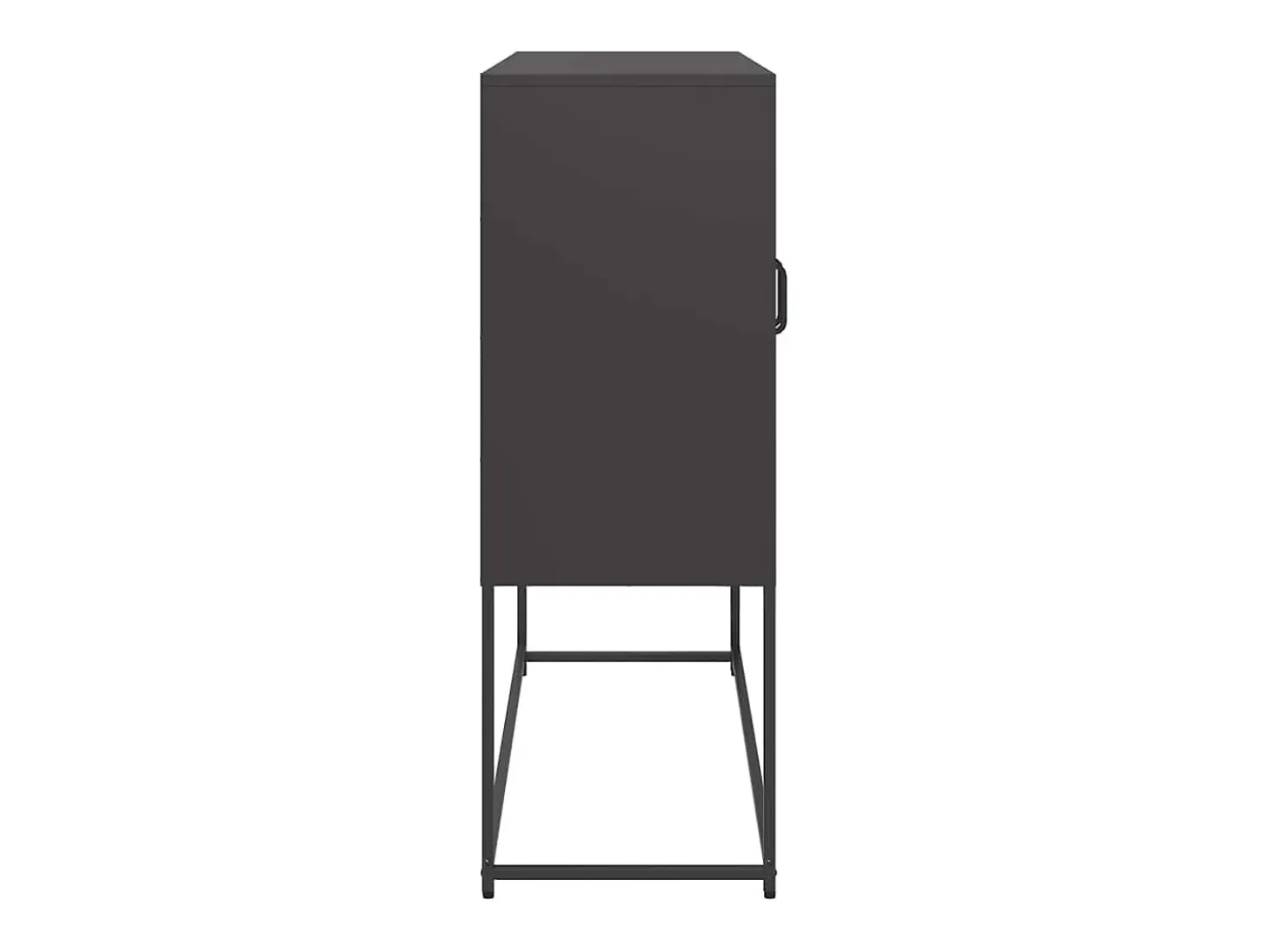 Aparador de acero laminado en frío negro 100,5x39x107 cm