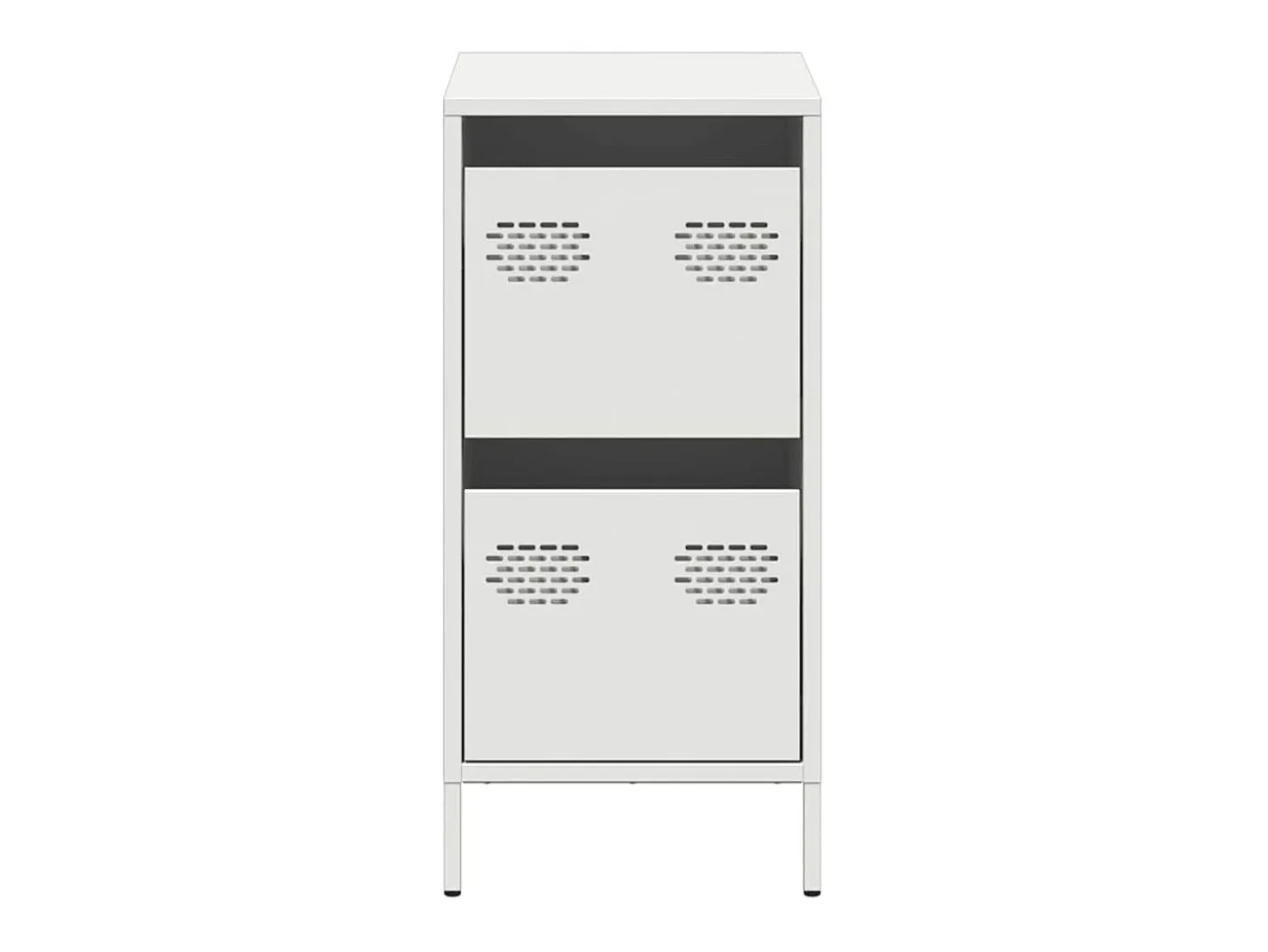 Aparador de acero laminado en frío blanco 35x39x73,5 cm