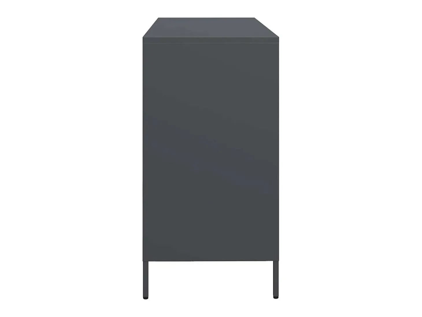 Aparador de acero laminado en frío antracita 135x39x73,5 cm
