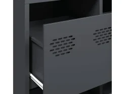 Aparador de acero laminado en frío antracita 135x39x73,5 cm