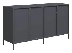 Aparador de acero laminado en frío antracita 135x39x73,5 cm