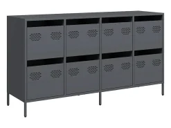 Aparador de acero laminado en frío antracita 135x39x73,5 cm