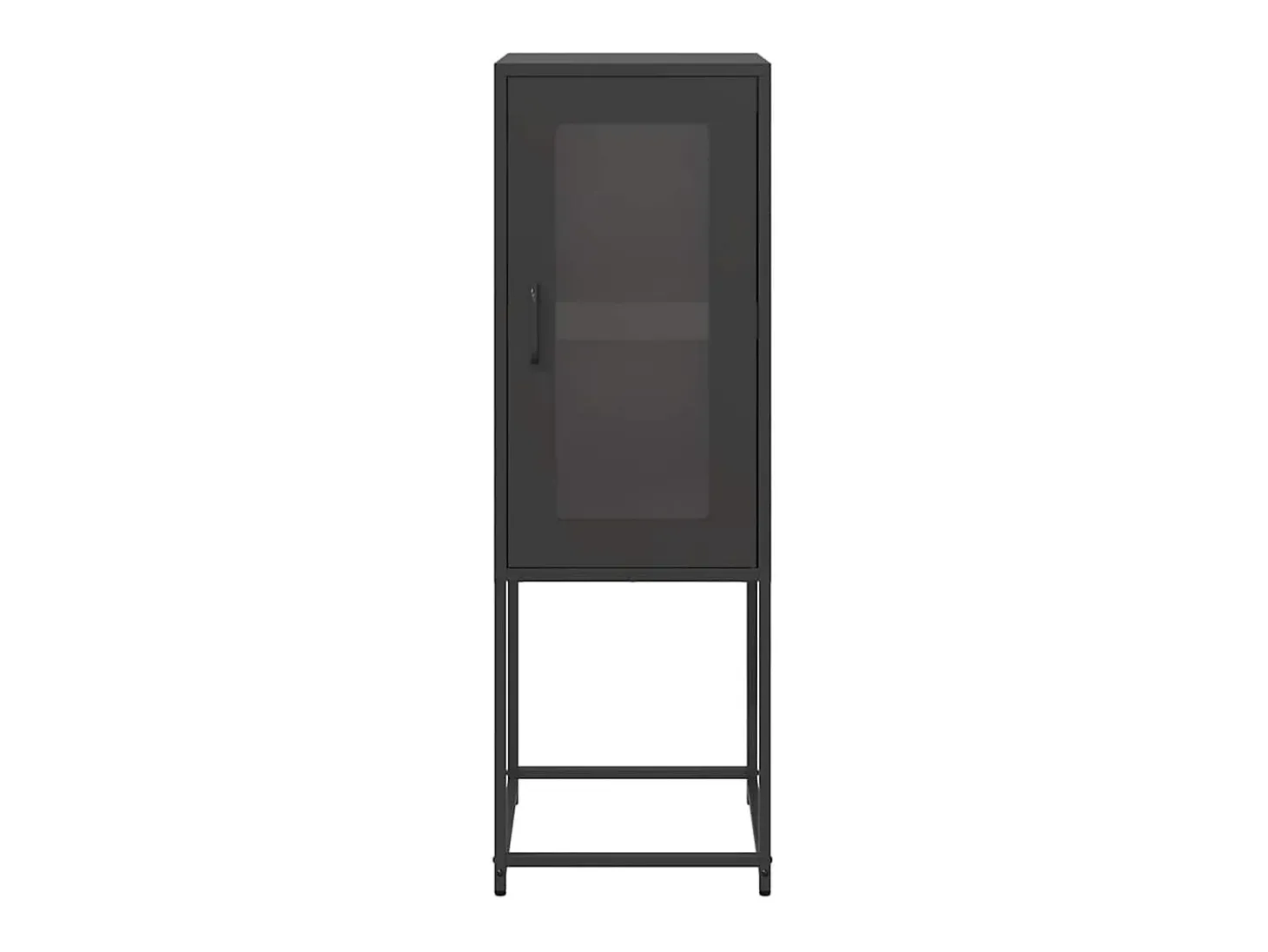 Aparador de acero laminado en frío negro 36x39x107 cm