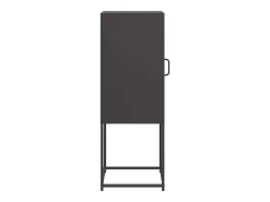 Aparador de acero laminado en frío negro 36x39x107 cm