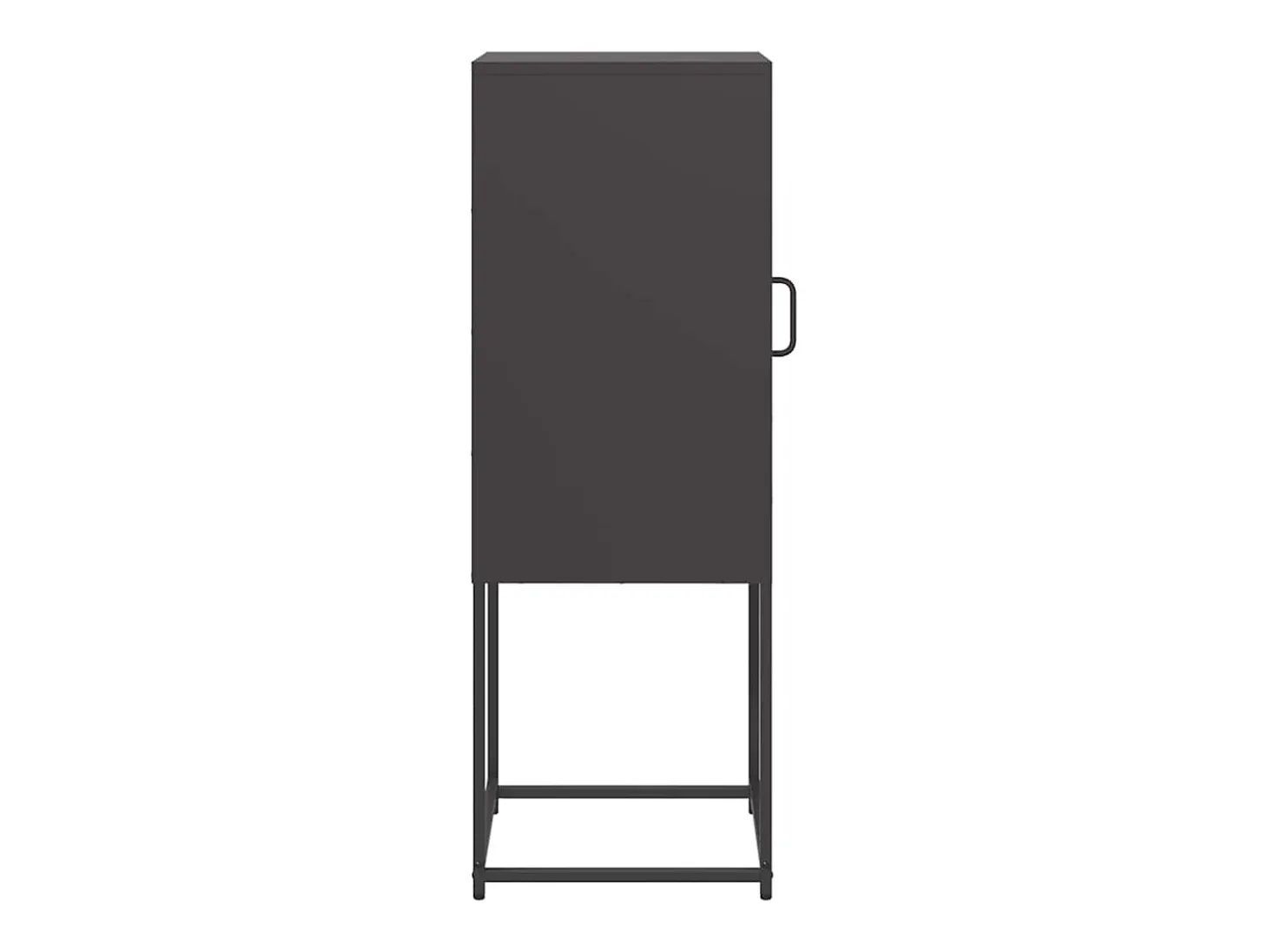 Aparador de acero laminado en frío negro 36x39x107 cm
