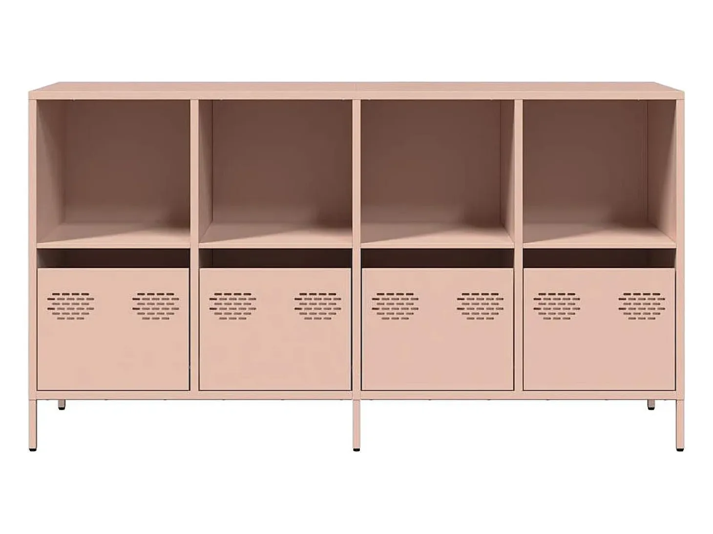 Aparador de acero laminado en frío rosa 135x39x73,5 cm
