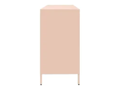 Aparador de acero laminado en frío rosa 135x39x73,5 cm