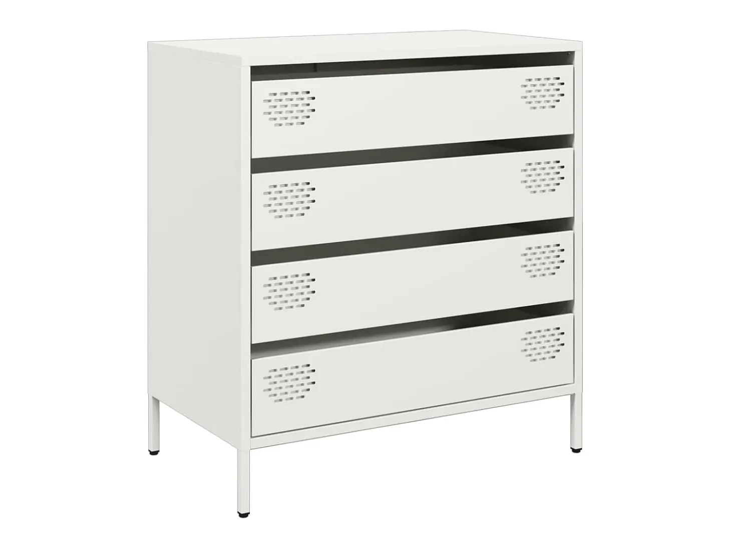 Aparador de acero laminado en frío blanco 68x39x73,5 cm