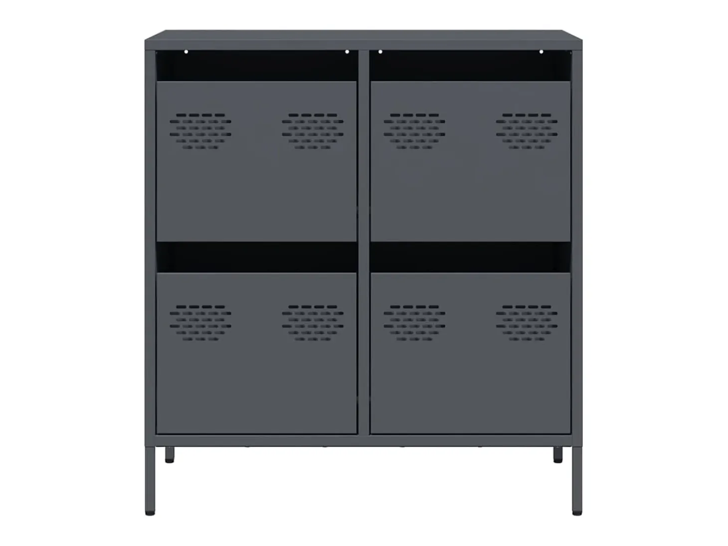 Aparador de acero laminado en frío antracita 68x39x73,5 cm