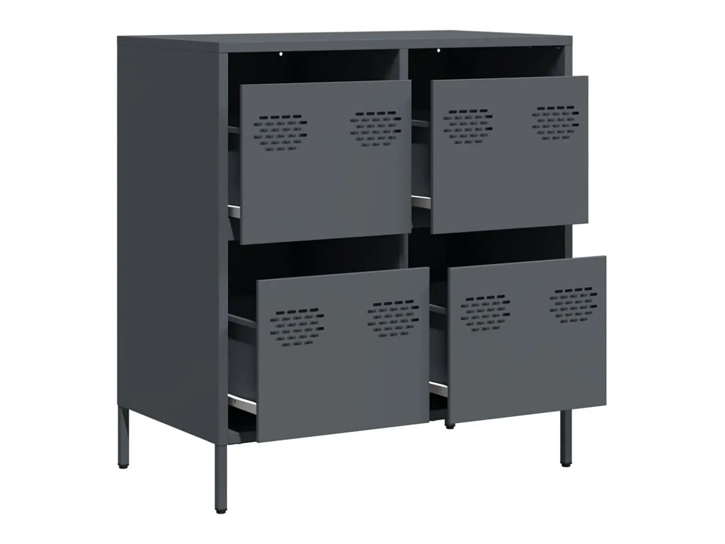 Aparador de acero laminado en frío antracita 68x39x73,5 cm