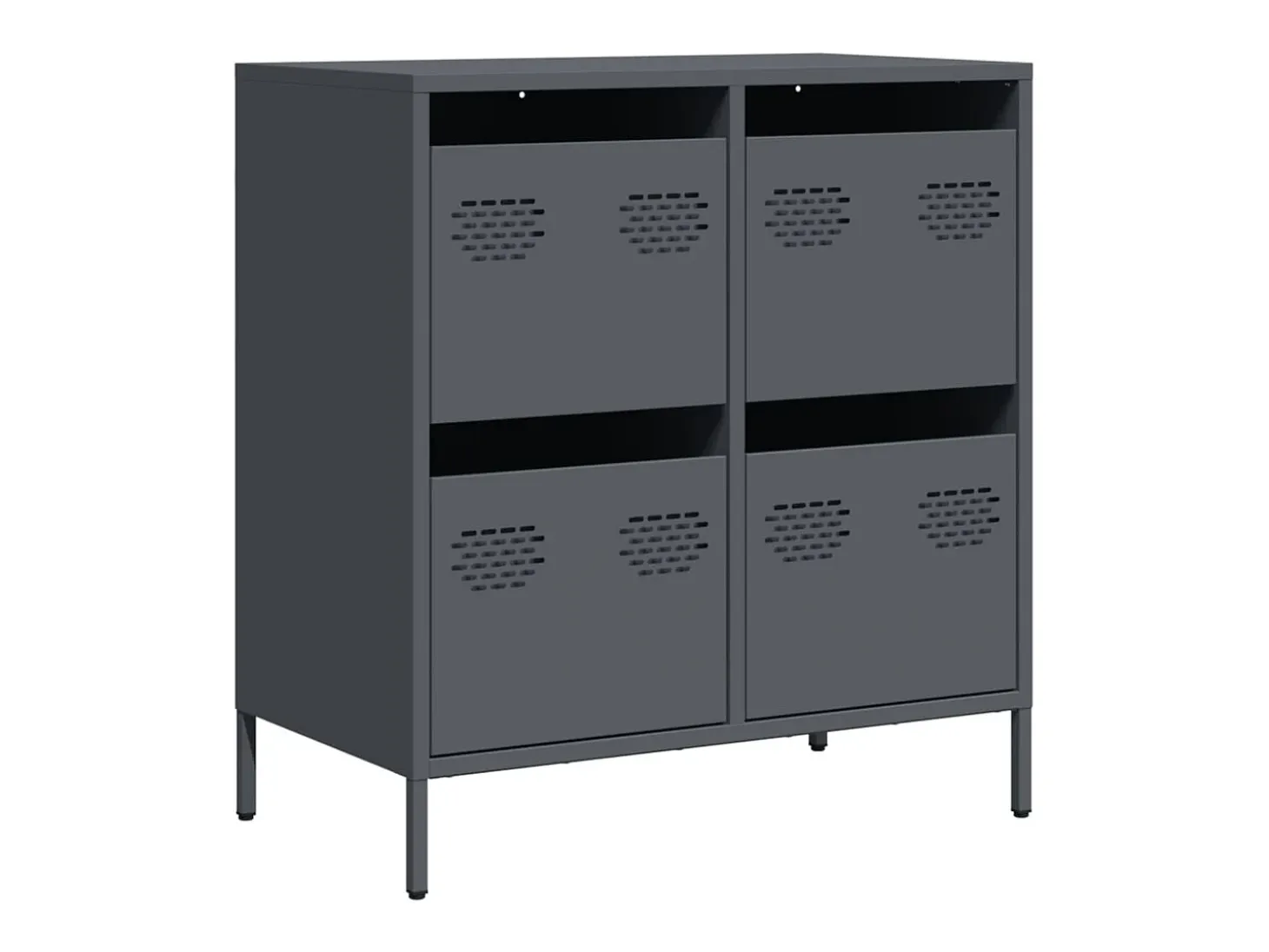 Aparador de acero laminado en frío antracita 68x39x73,5 cm