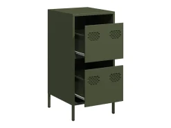 Aparador de acero laminado en frío verde oliva 35x39x73,5 cm