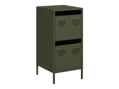 Aparador de acero laminado en frío verde oliva 35x39x73,5 cm