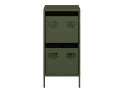 Aparador de acero laminado en frío verde oliva 35x39x73,5 cm