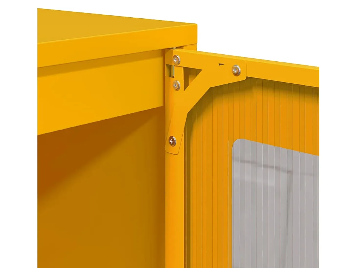 Aparador de acero laminado en frío amarillo 100,5x39x107 cm