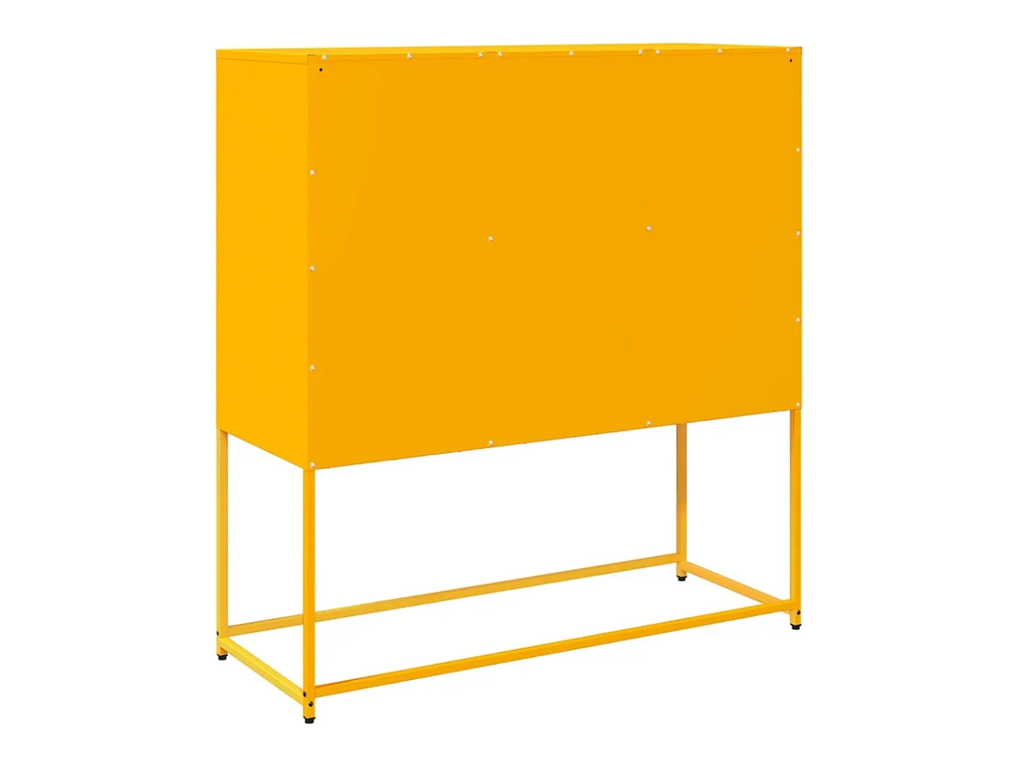 Aparador de acero laminado en frío amarillo 100,5x39x107 cm