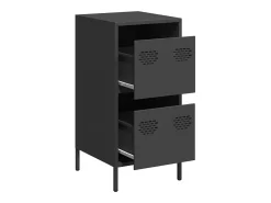 Aparador de acero laminado en frío negro 35x39x73,5 cm
