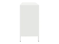 Aparador de acero laminado en frío blanco 135x39x73,5 cm