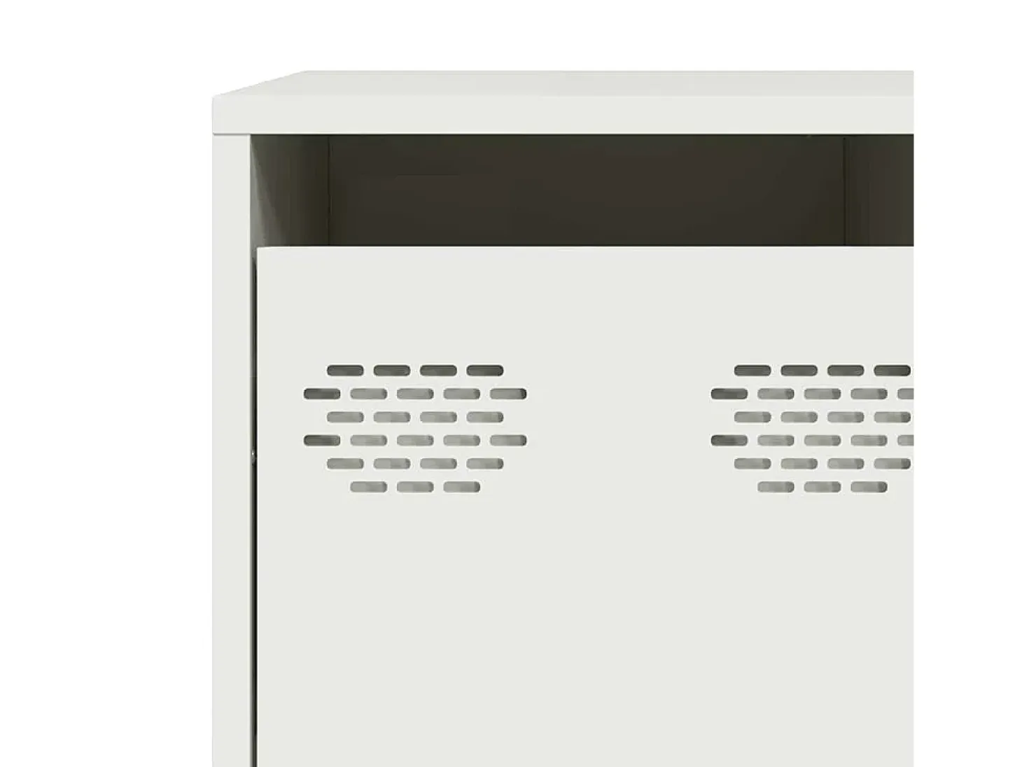 Aparador de acero laminado en frío blanco 135x39x73,5 cm