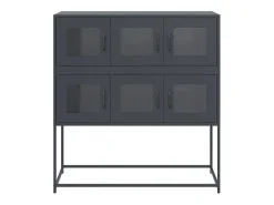 Aparador de acero laminado en frío antracita 100,5x39x107 cm