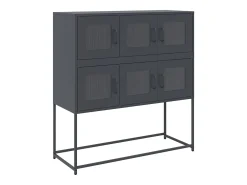 Aparador de acero laminado en frío antracita 100,5x39x107 cm