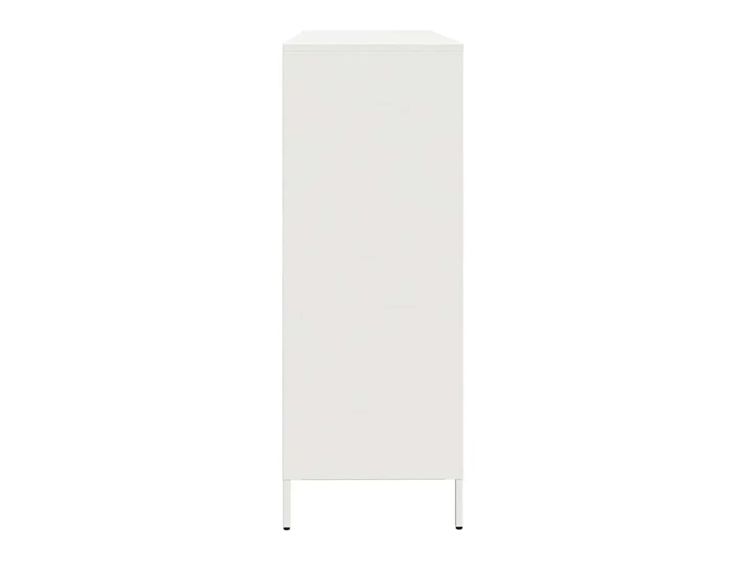 Aparador de acero laminado en frío blanco 135x39x103,5 cm