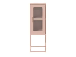 Aparador de acero laminado en frío rosa 36x39x107 cm